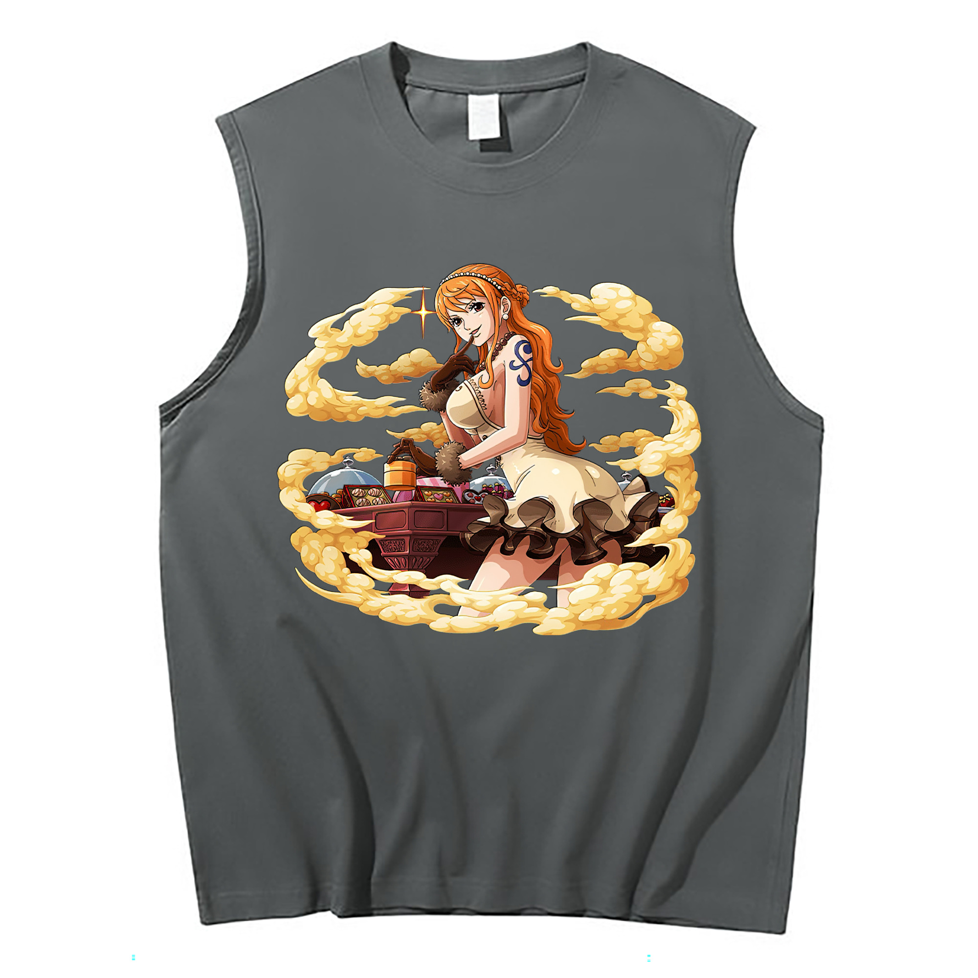 ワンピース ナミ ONE PIECE Nami コットン100％タンクトップ（フロントプリント）